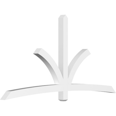 Ekena Millwork Davenport Architectural Grade PVC Gable Bracket, 96"W x 48"H x 4"D x 4"F, 12/12 Pitch GBP096X48X0404DAV00